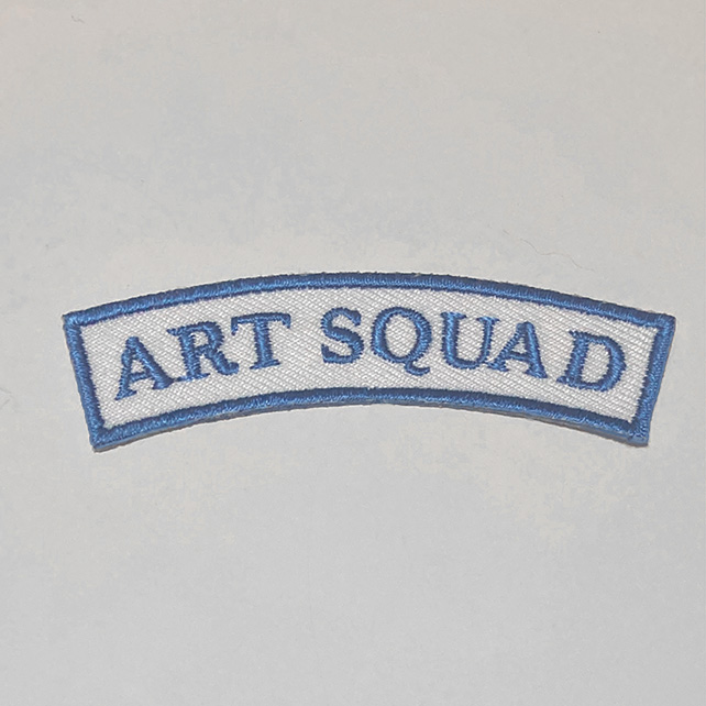 Art Squad - Blue & White (iron-on) Patch - Image 2